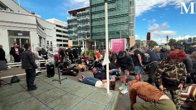 Protest Die-Off at AUKUS Public Inquiry in Wollongong