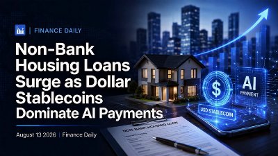 Non-Bank Housing Loans Surge as Dollar Stablecoins Dominate AI Payments | August 13 2026